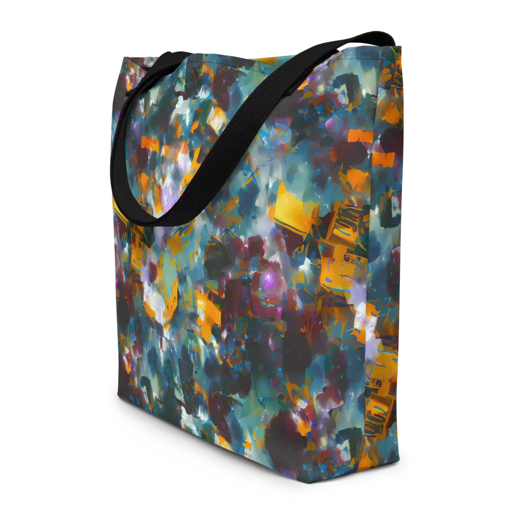 Abyssal Sparks on Large Tote Bag W/ Pocket — Front