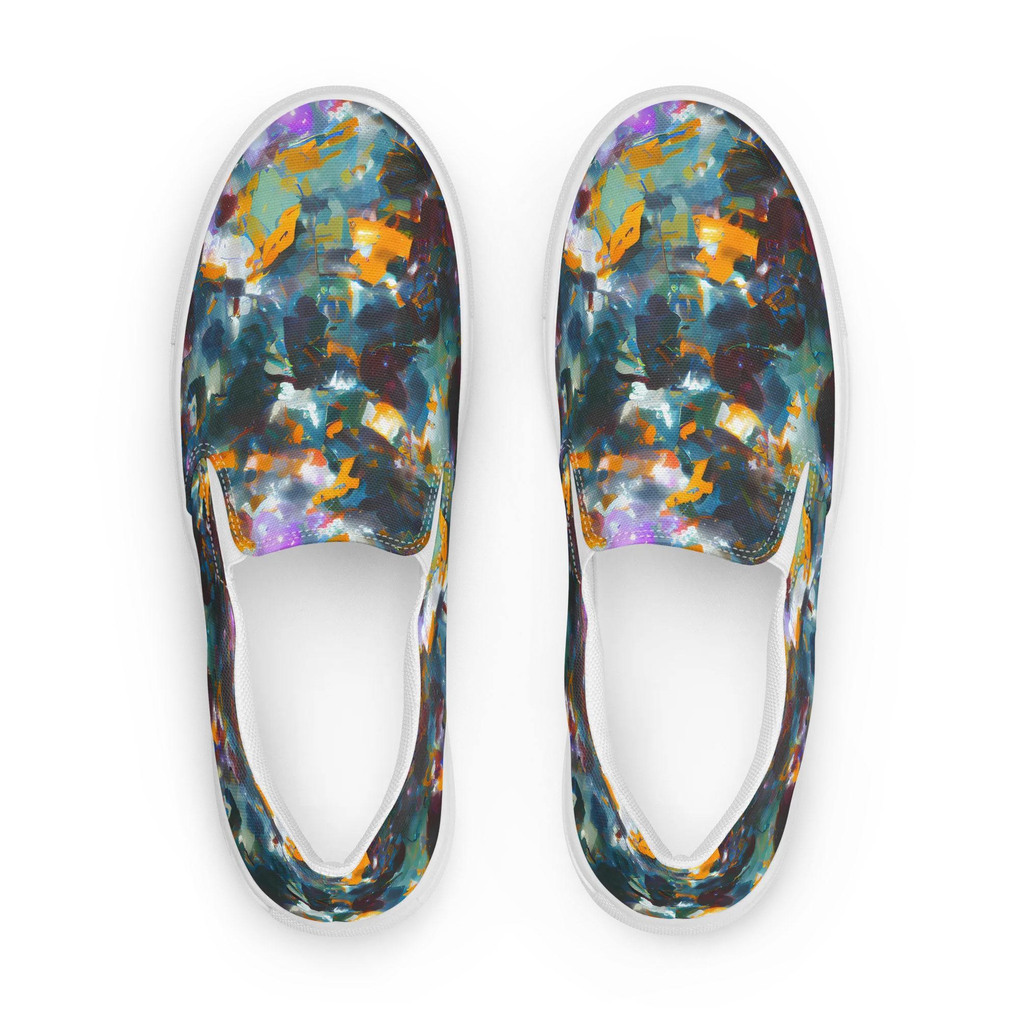 Abyssal Sparks on Women's Slip-On Canvas Shoes — Front