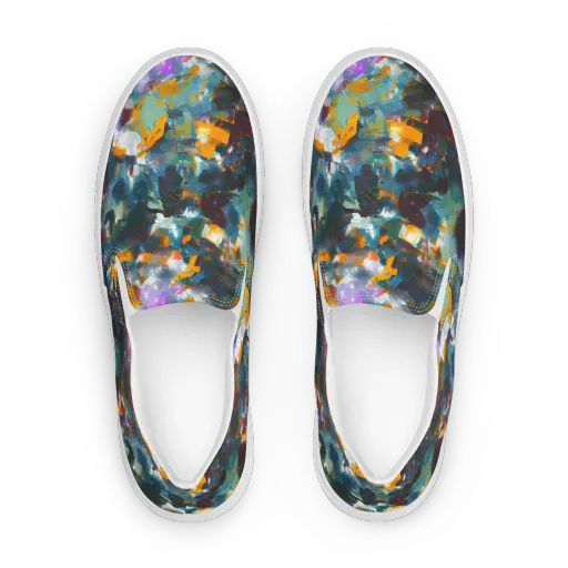 Abyssal Sparks on a Women's Slip-On Canvas Shoes