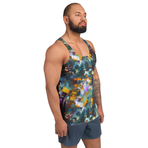 Abyssal Sparks on a Men's Tank Top
