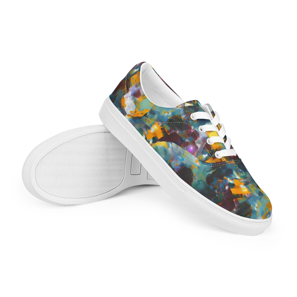 Abyssal Sparks on Men's Lace-Up Canvas Shoes — Right Front