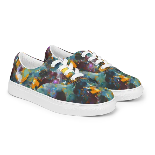 Abyssal Sparks on a Men's Lace-Up Canvas Shoes