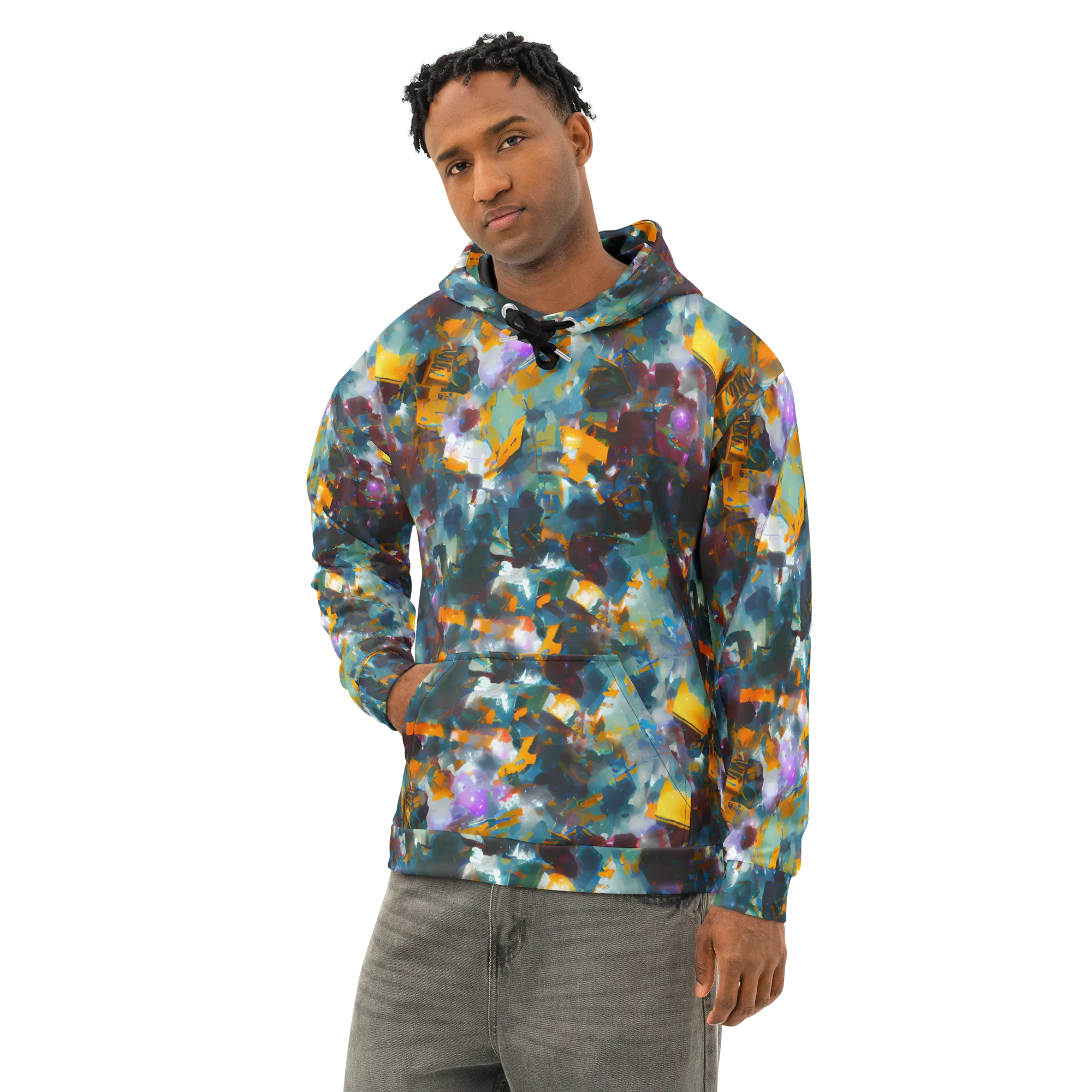 Abyssal Sparks on Cotton Hoodie — Left Front