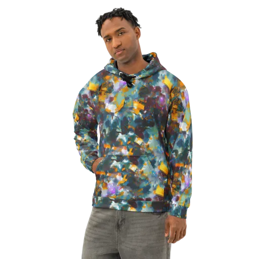 Abyssal Sparks on a Cotton Hoodie