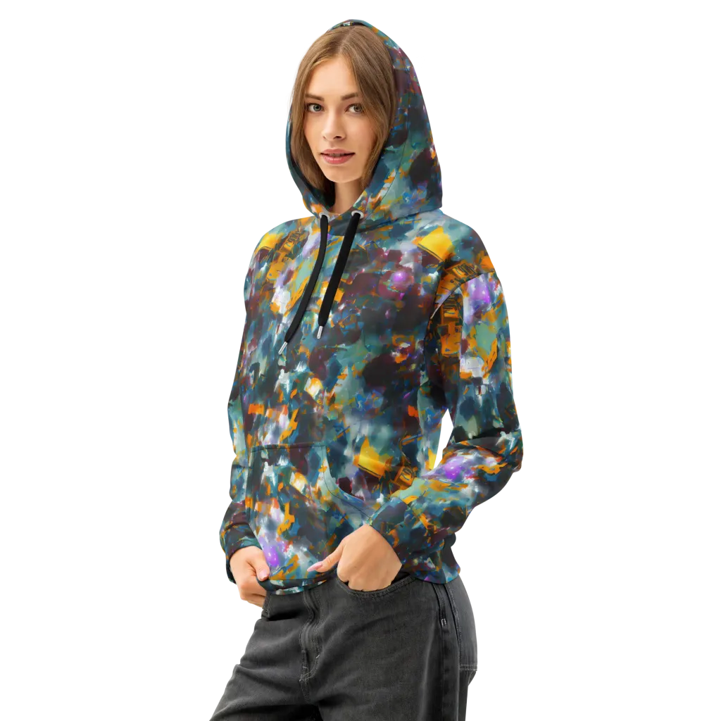 Abyssal Sparks on Cotton Hoodie — Left Front