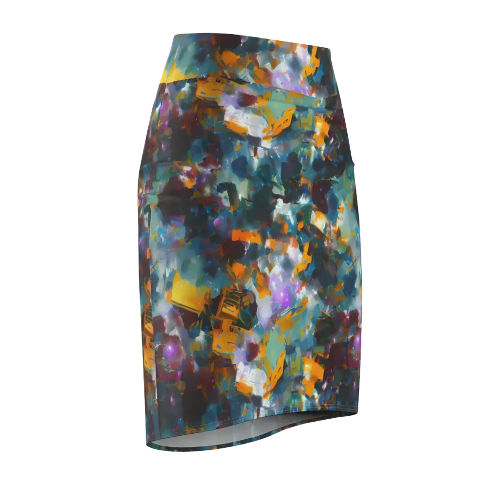 Abyssal Sparks on Pencil Skirt — Front Side