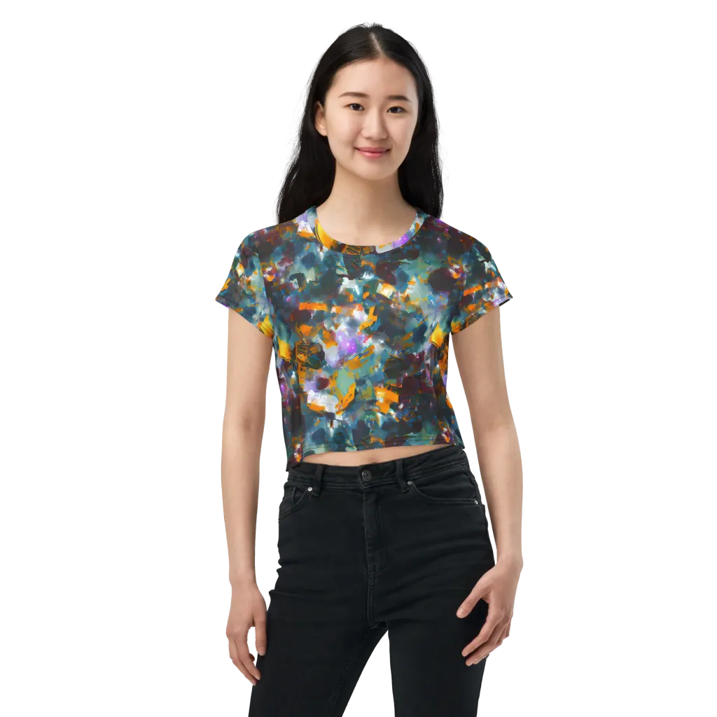 Abyssal Sparks on Crop Tee — Front