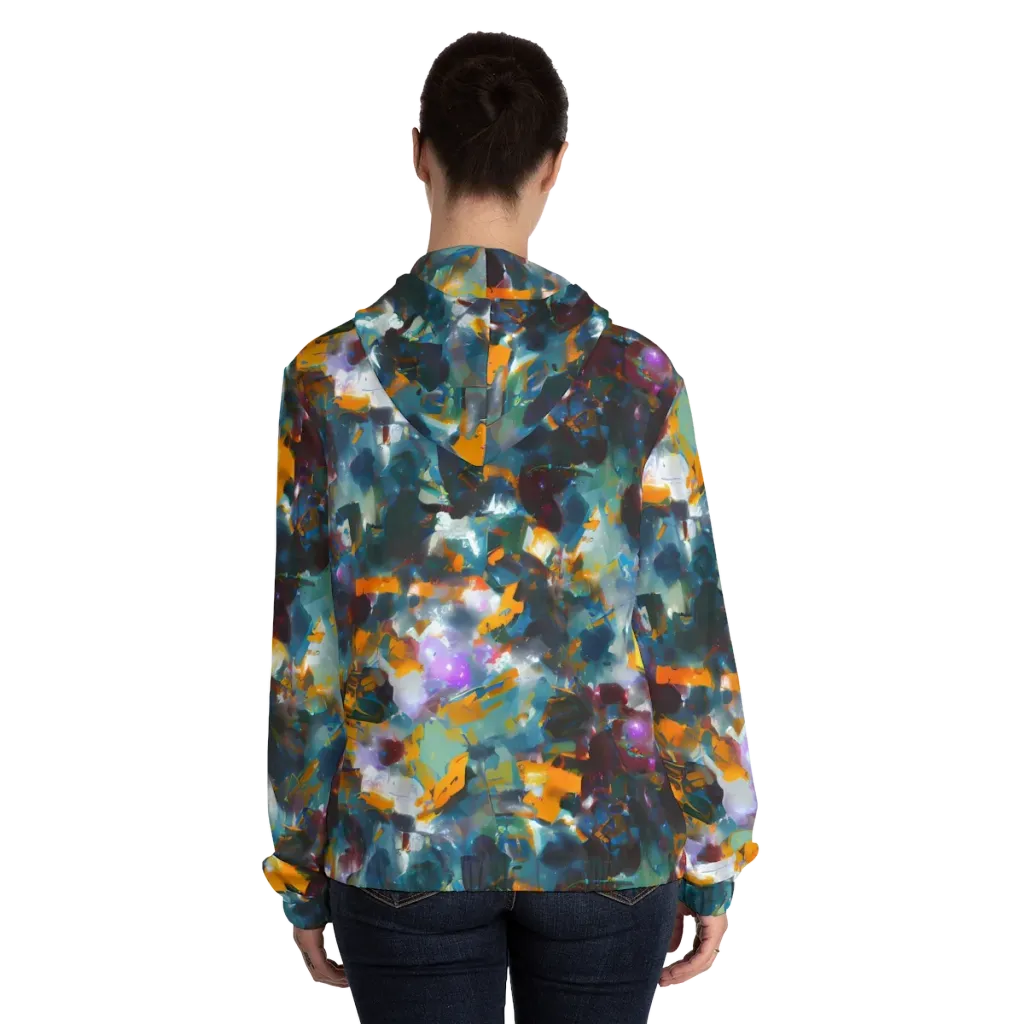 Abyssal Sparks on Women's Full-Zip Hoodie — Back On Person