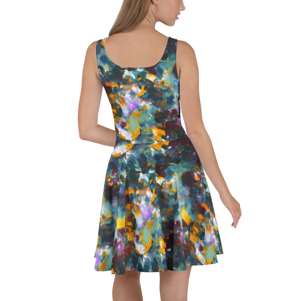 Abyssal Sparks on Skater Dress — Back
