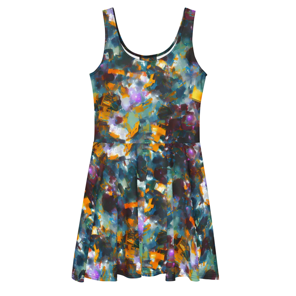 Abyssal Sparks on Skater Dress — Front