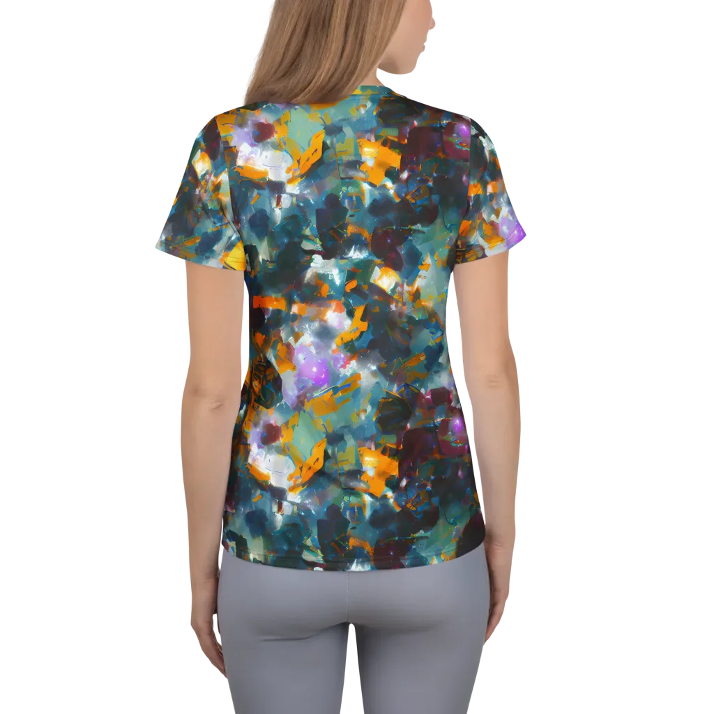 Abyssal Sparks on Women's Athletic T-Shirt — Back