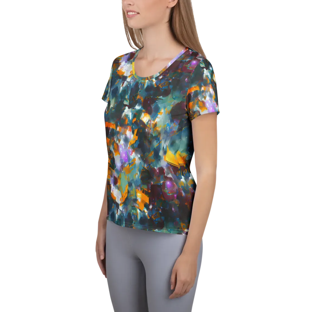 Abyssal Sparks on Women's Athletic T-Shirt — Left