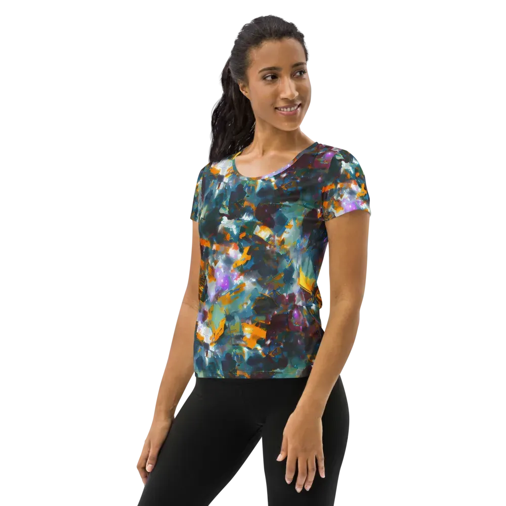 Abyssal Sparks on Women's Athletic T-Shirt — Left