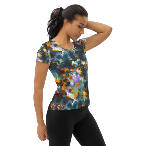 Abyssal Sparks on a Women's Athletic T-Shirt
