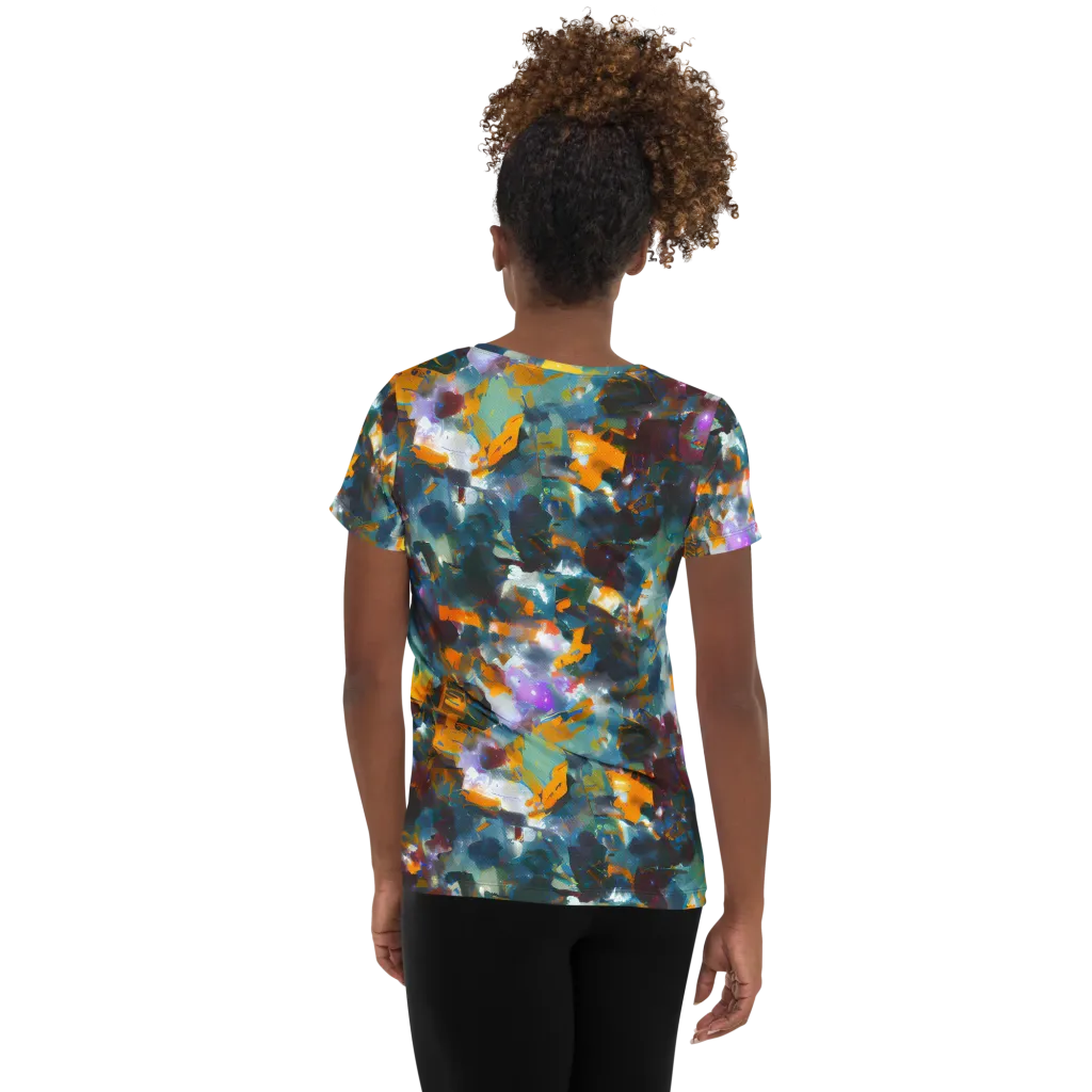 Abyssal Sparks on Women's Athletic T-Shirt — Back
