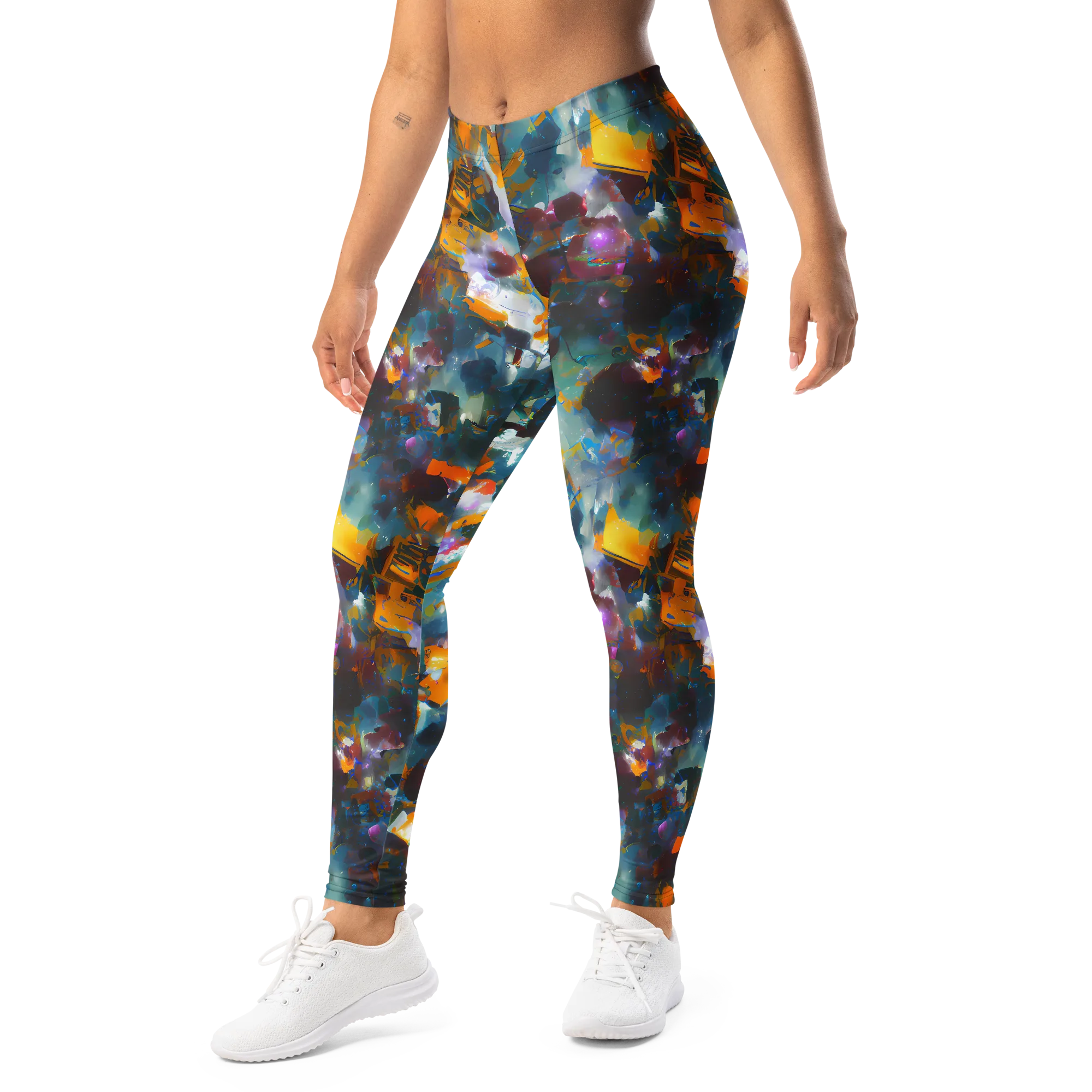 Abyssal Sparks on Leggings — Left Front