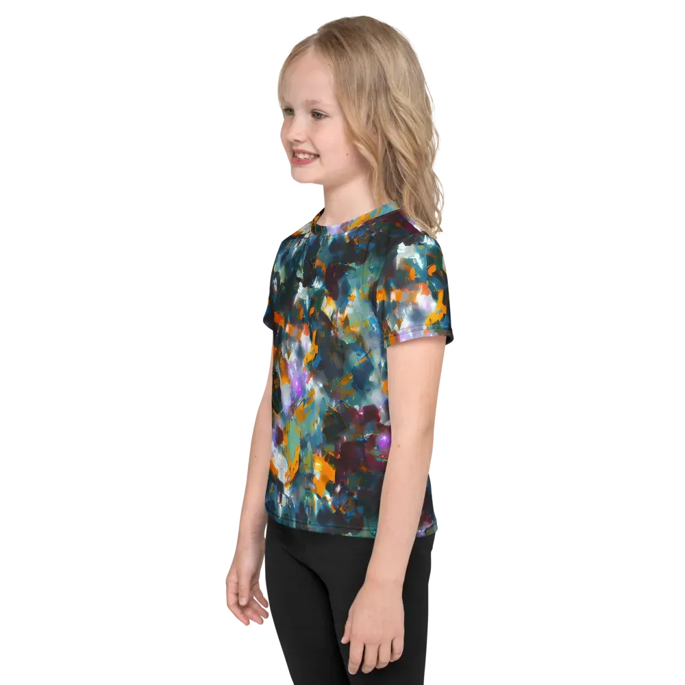 Abyssal Sparks on Kids Crew Neck T-Shirt — Left