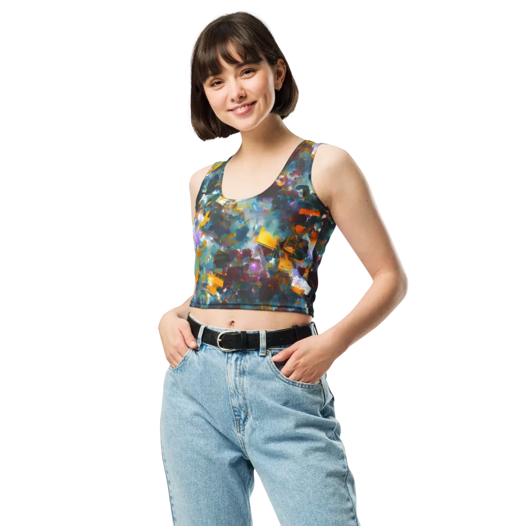 Abyssal Sparks on Crop Top — Front