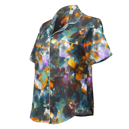 Abyssal Sparks on a Women's Short Sleeve Pajama Top