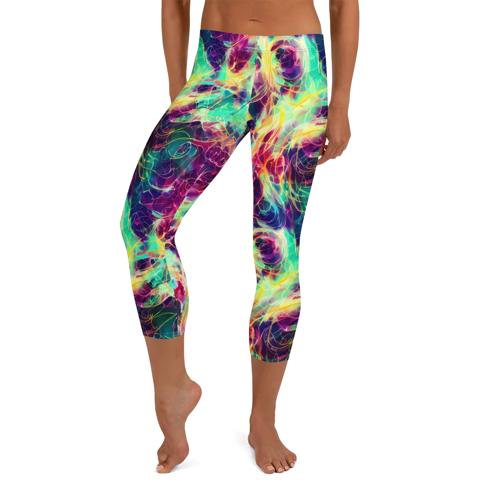 Velvet Radiance on Capri Leggings — Front