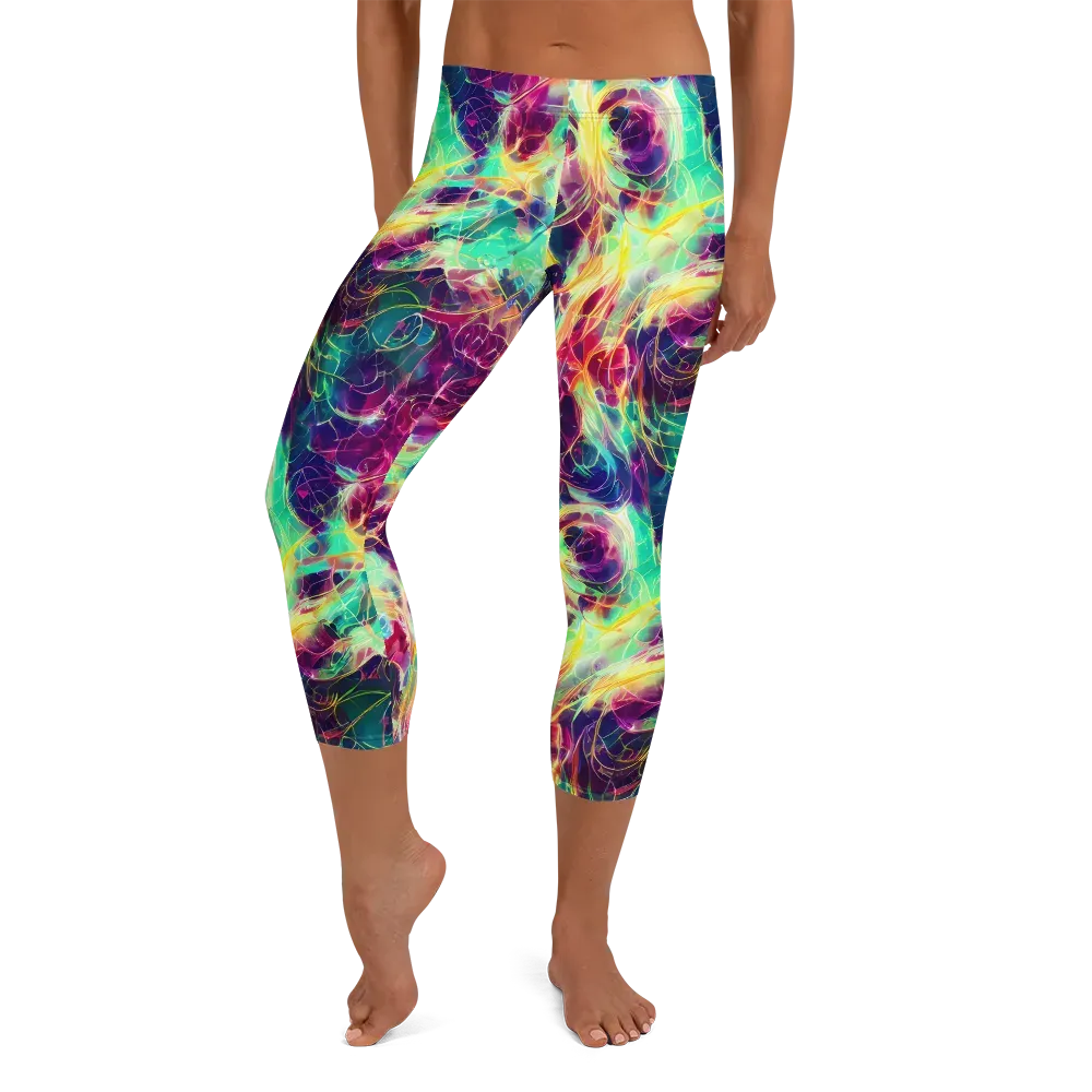 Velvet Radiance on Capri Leggings — Front