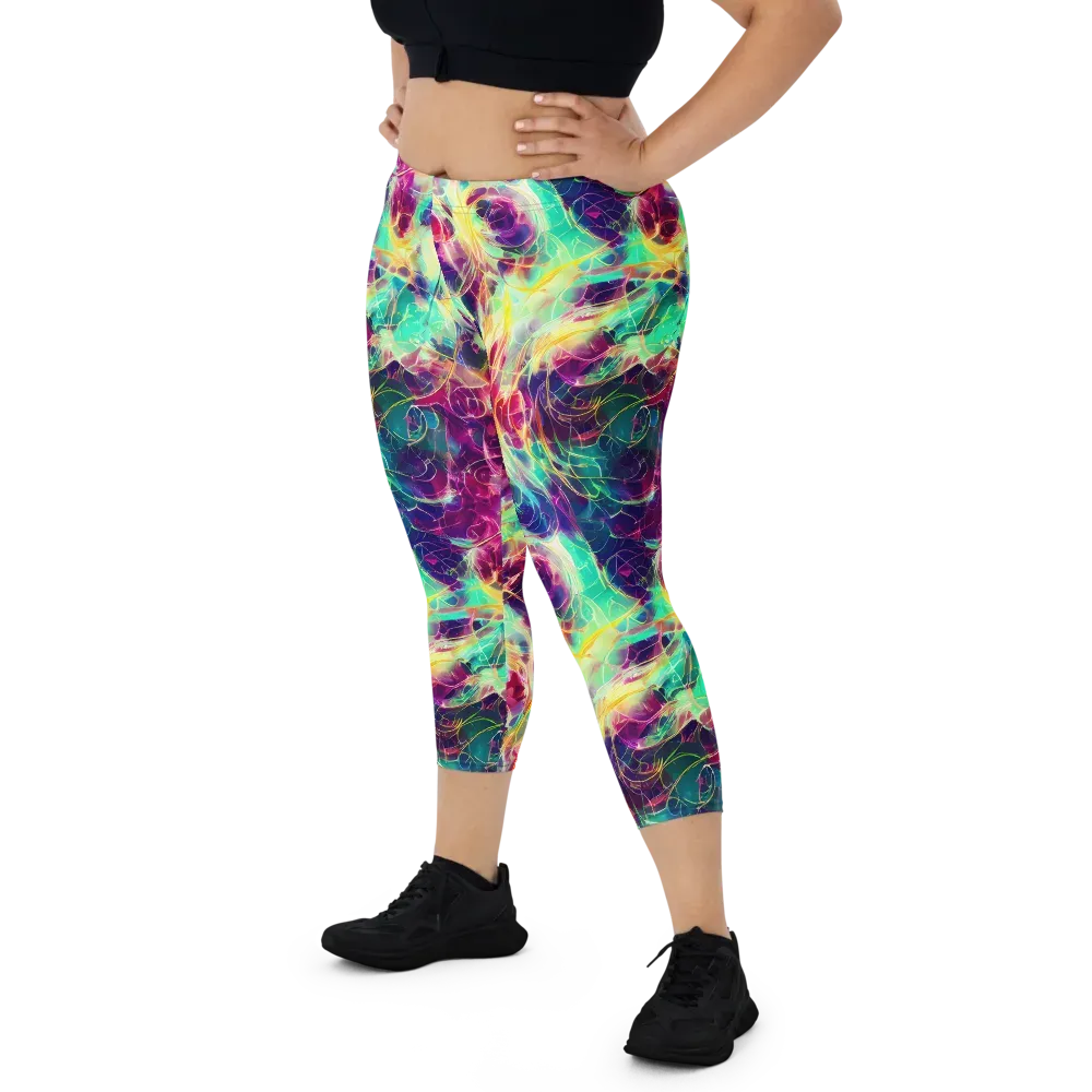 Velvet Radiance on Capri Leggings — Front