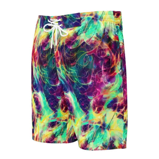 Velvet Radiance on a Men's Board Shorts