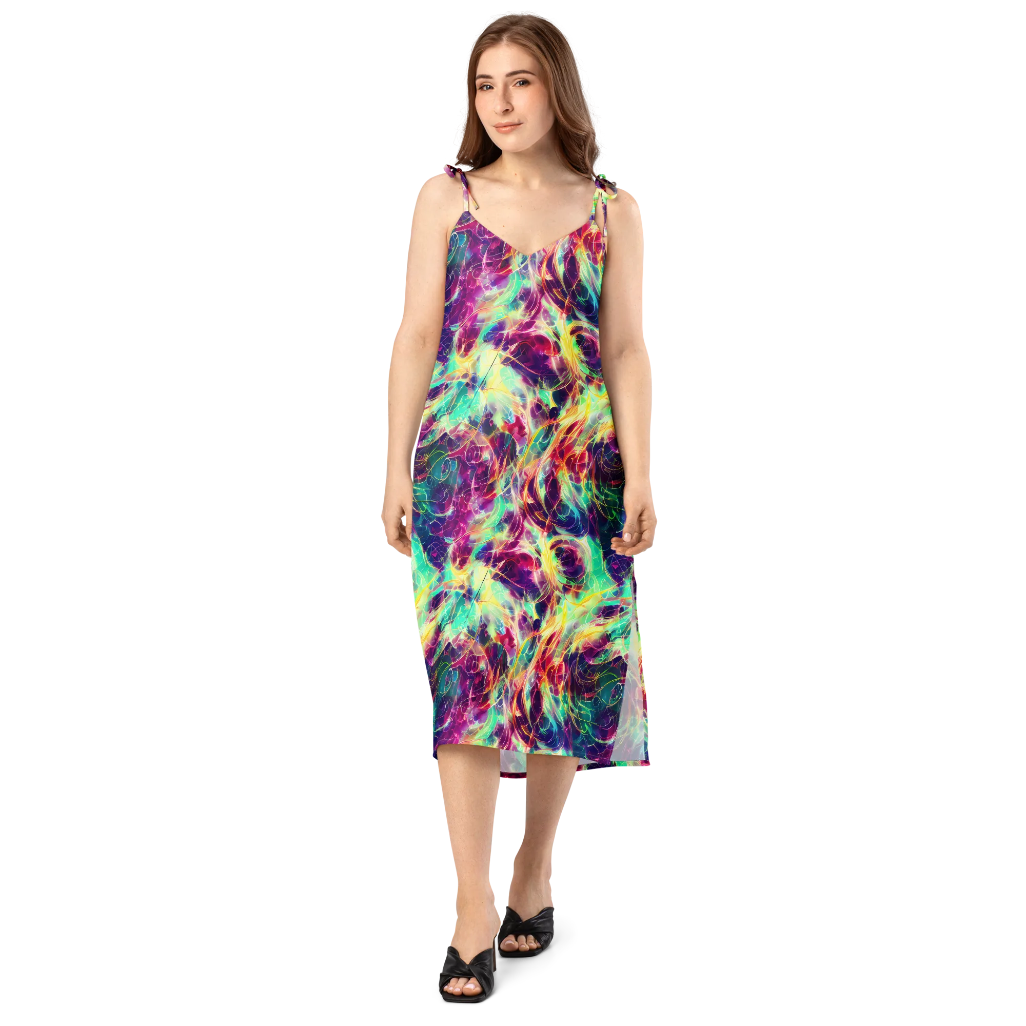 Velvet Radiance on Slip Dress — Front