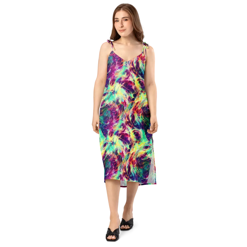 Velvet Radiance on Slip Dress — Front