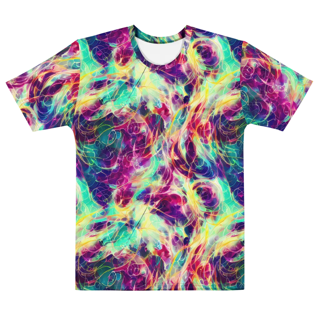 Velvet Radiance on Men's Cotton Crew Neck T-Shirt — Front