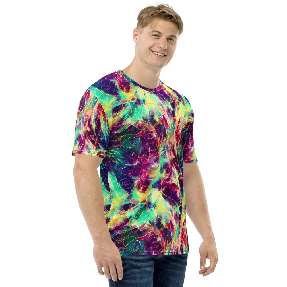 Velvet Radiance on Men's Crew Neck T-Shirt — Right