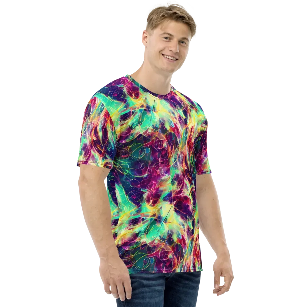 Velvet Radiance on Men's Crew Neck T-Shirt — Right