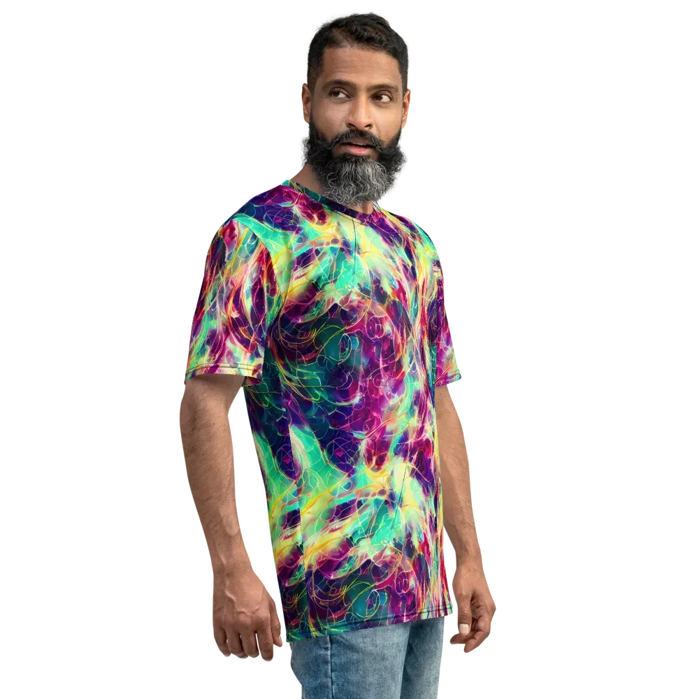Velvet Radiance on Men's Crew Neck T-Shirt — Right