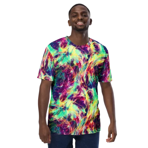 Velvet Radiance on a Men's Crew Neck T-Shirt