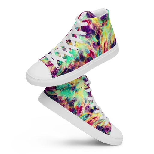 Velvet Radiance on a Men's High Top Canvas Shoes