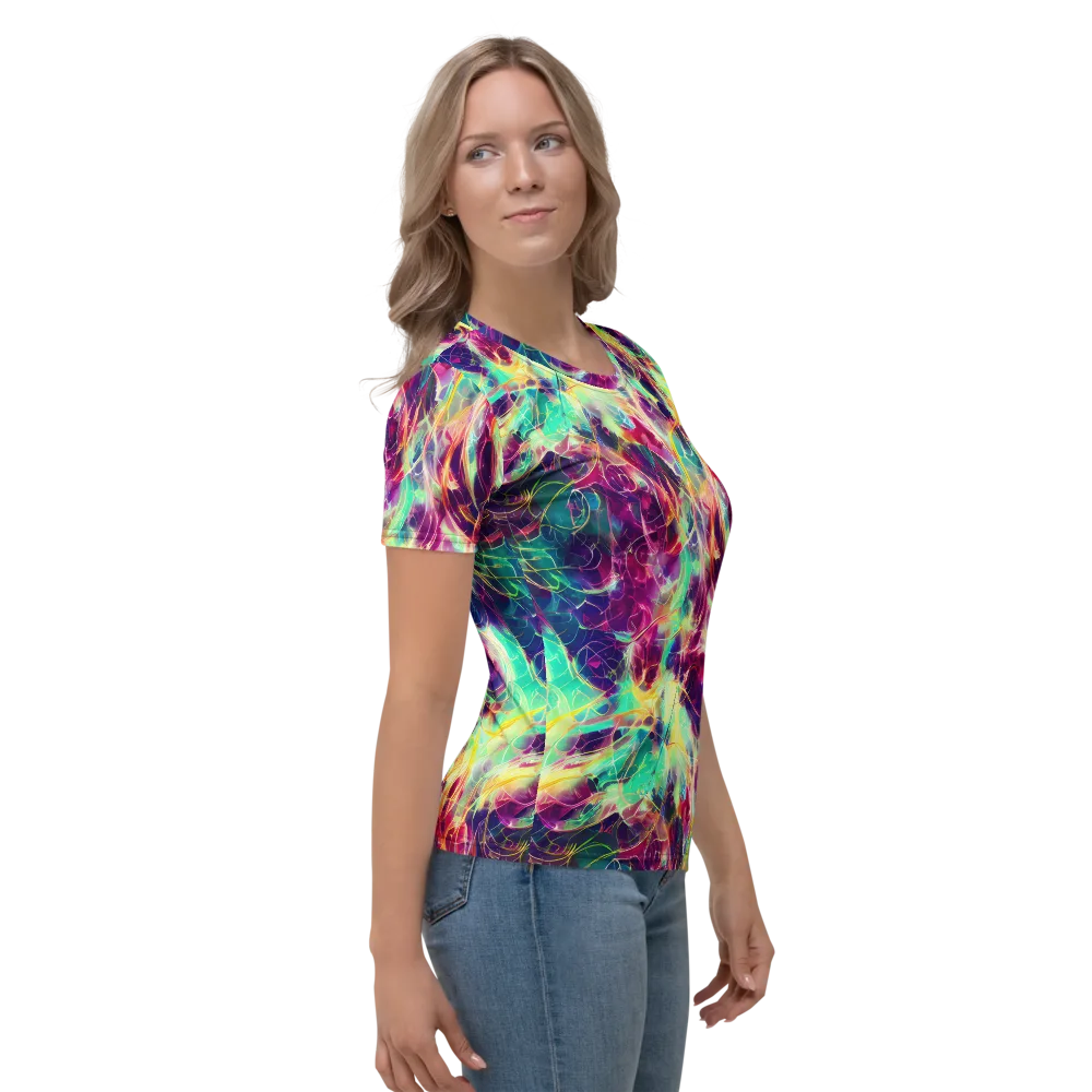 Velvet Radiance on Women's Crew Neck T-Shirt — Right