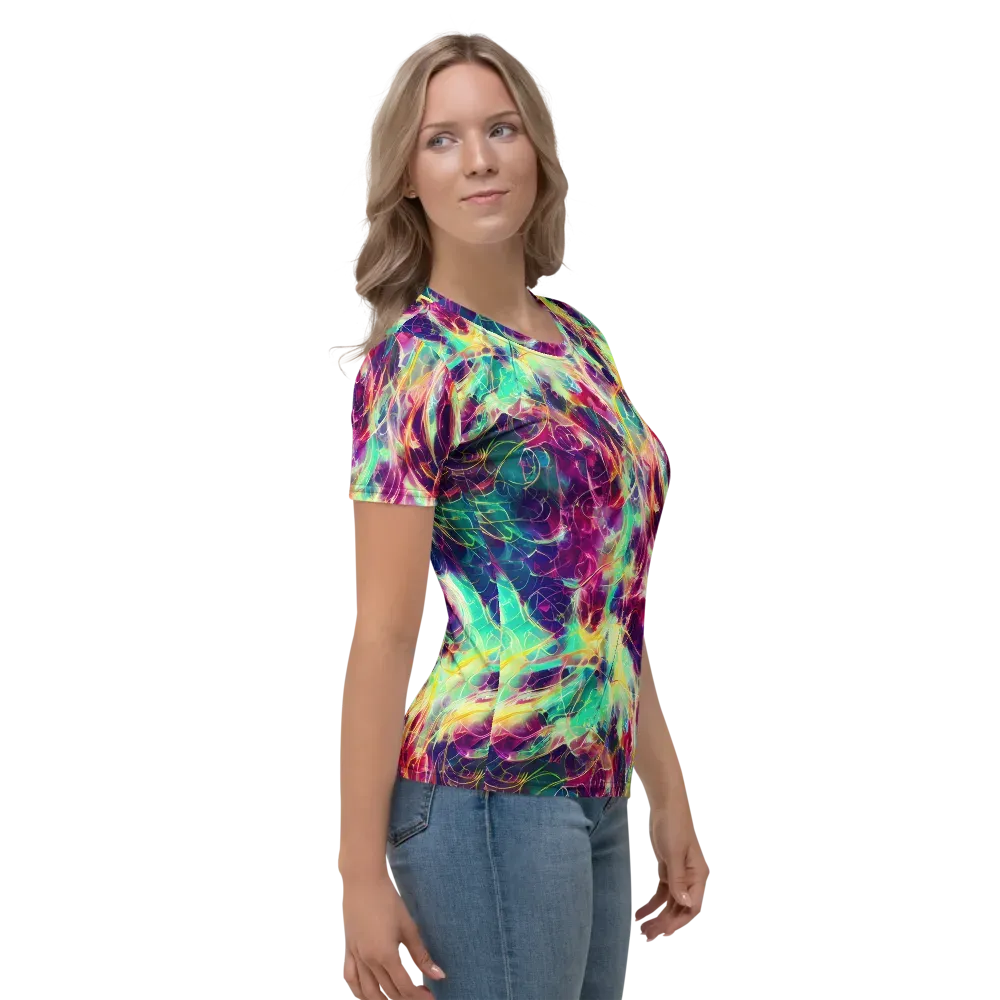 Velvet Radiance on Women's Crew Neck T-Shirt — Right