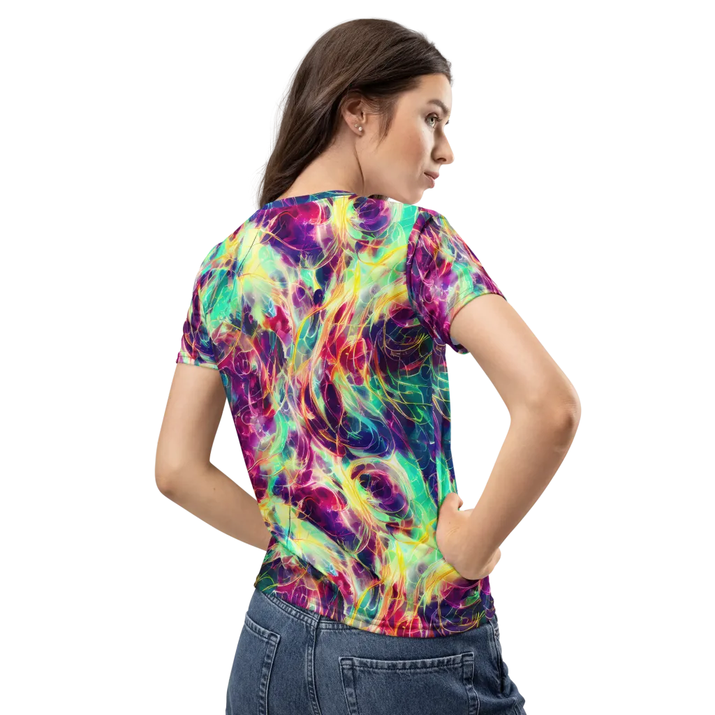 Velvet Radiance on Women's Crew Neck T-Shirt — Back