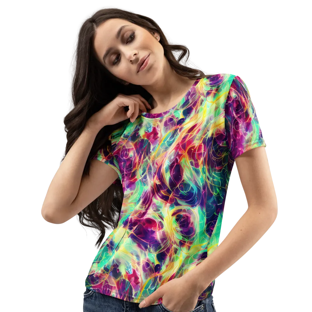 Velvet Radiance on Women's Crew Neck T-Shirt — Left Front