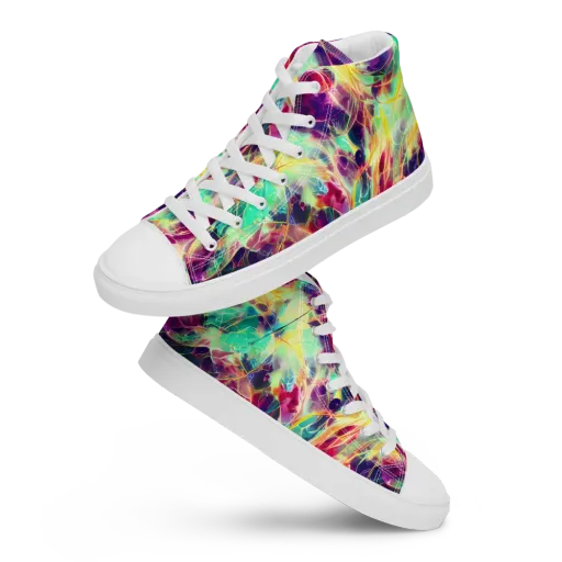 Velvet Radiance on a Women's High Top Canvas Shoes