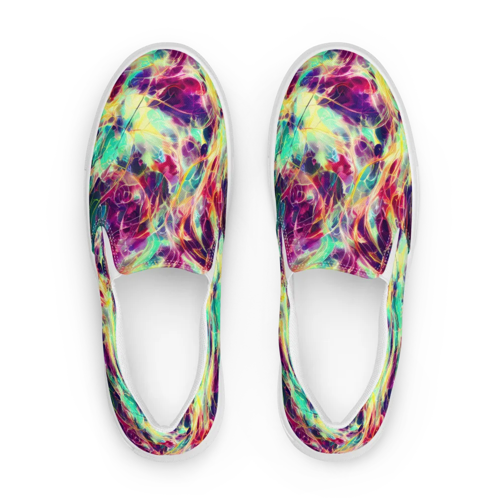 Velvet Radiance on Men's Slip-On Canvas Shoes — Front