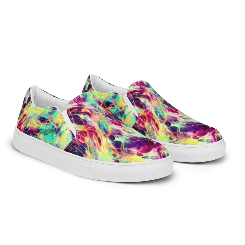 Velvet Radiance on Men's Slip-On Canvas Shoes — Right Front