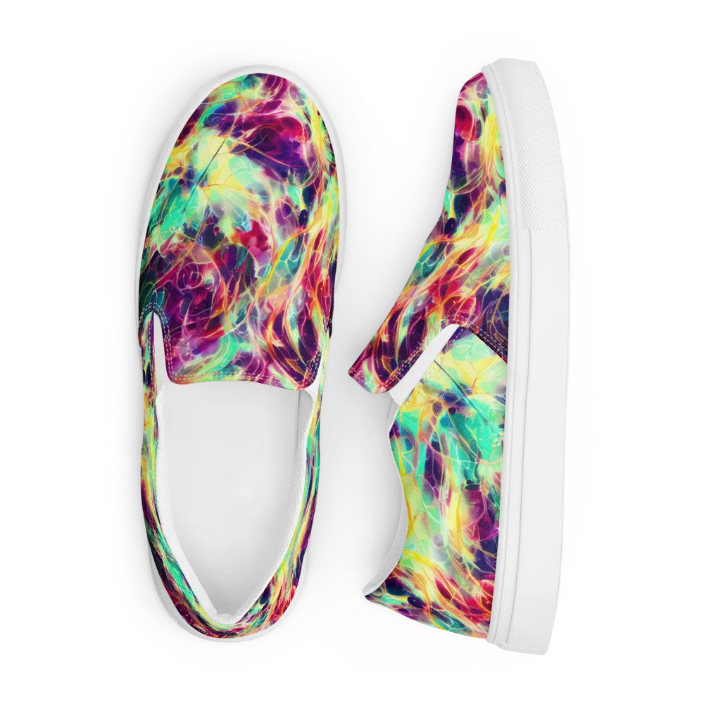 Velvet Radiance on Men's Slip-On Canvas Shoes — Front