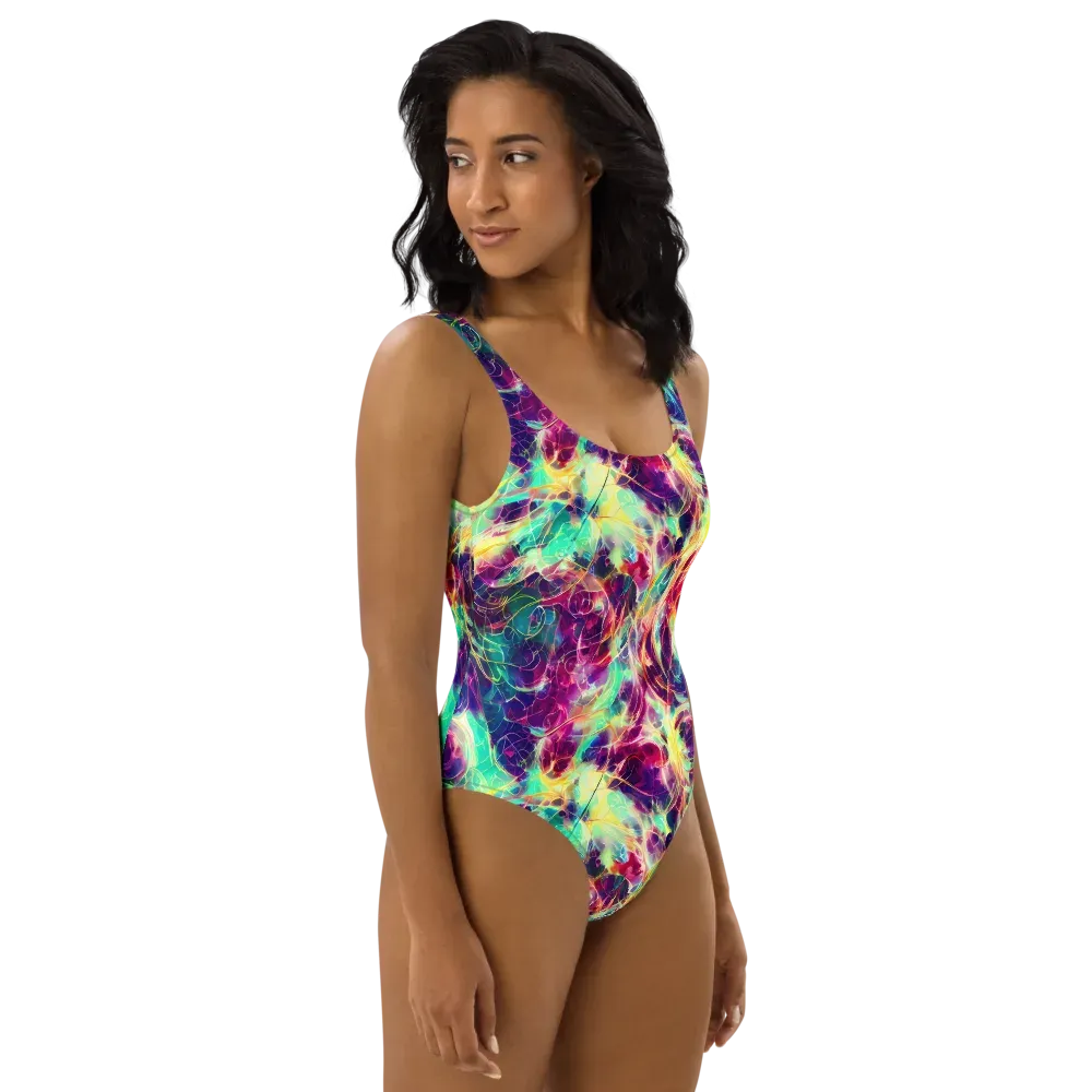 Velvet Radiance on One-Piece Swimsuit — Right