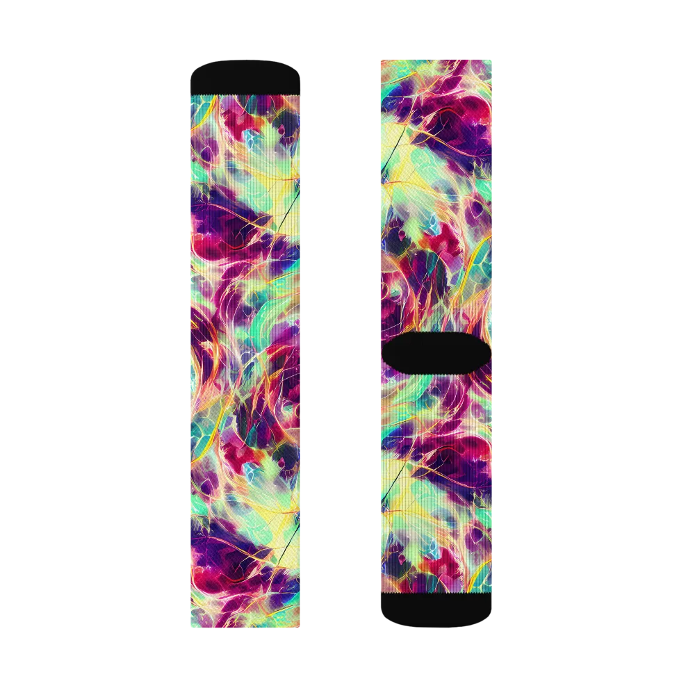 Velvet Radiance on Socks — Left Sock