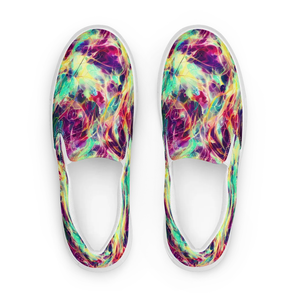 Velvet Radiance on Women's Slip-On Canvas Shoes — Front