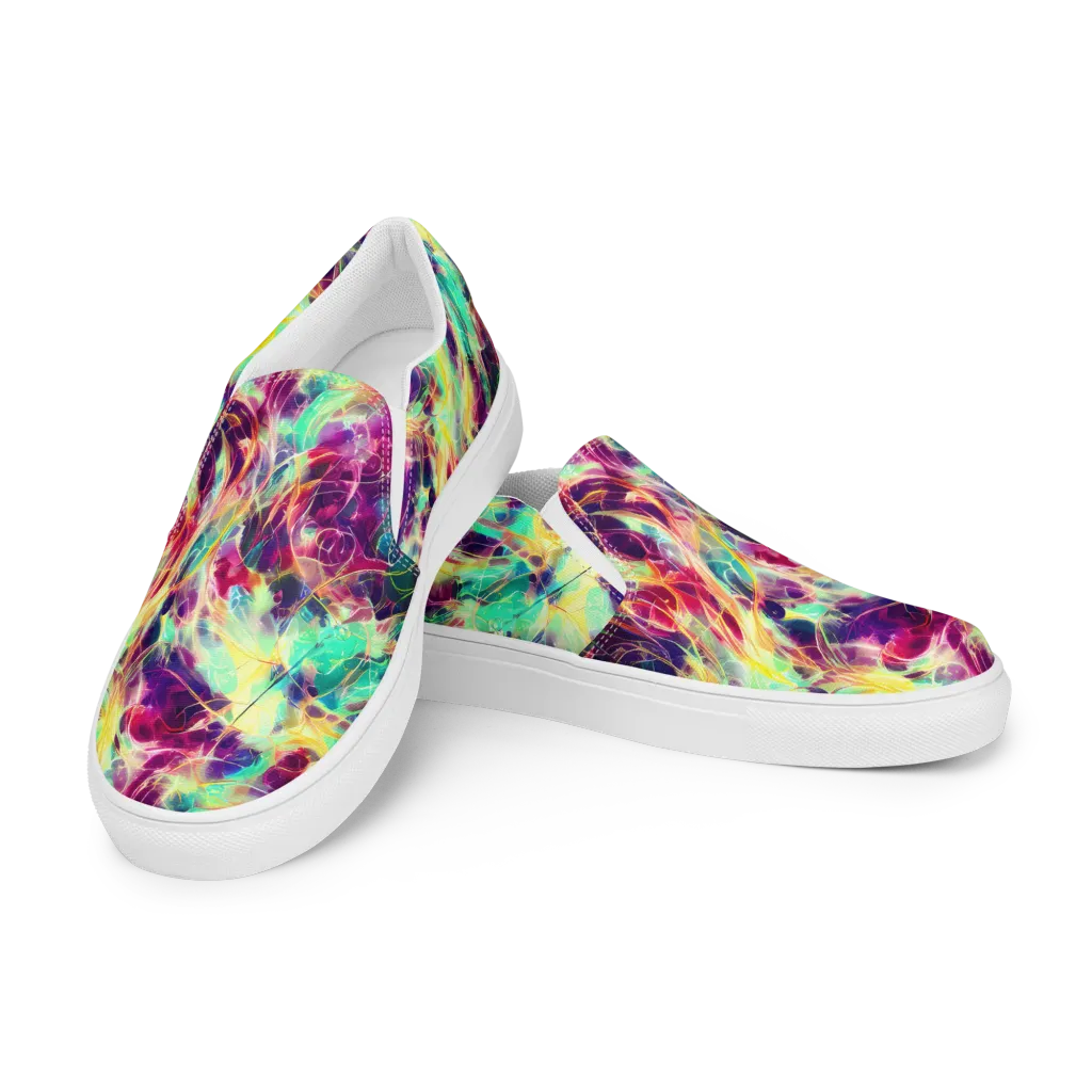 Velvet Radiance on Women's Slip-On Canvas Shoes — Left Front