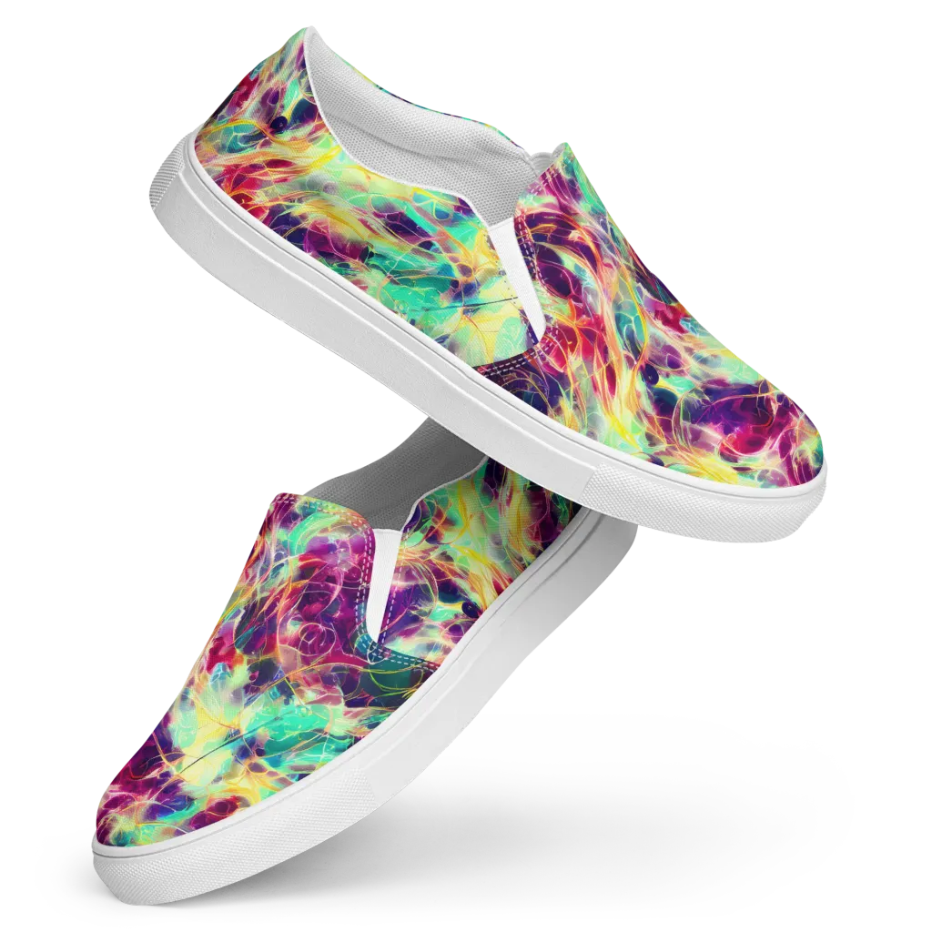 Velvet Radiance on Women's Slip-On Canvas Shoes — Front