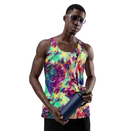 Velvet Radiance on a Men's Tank Top