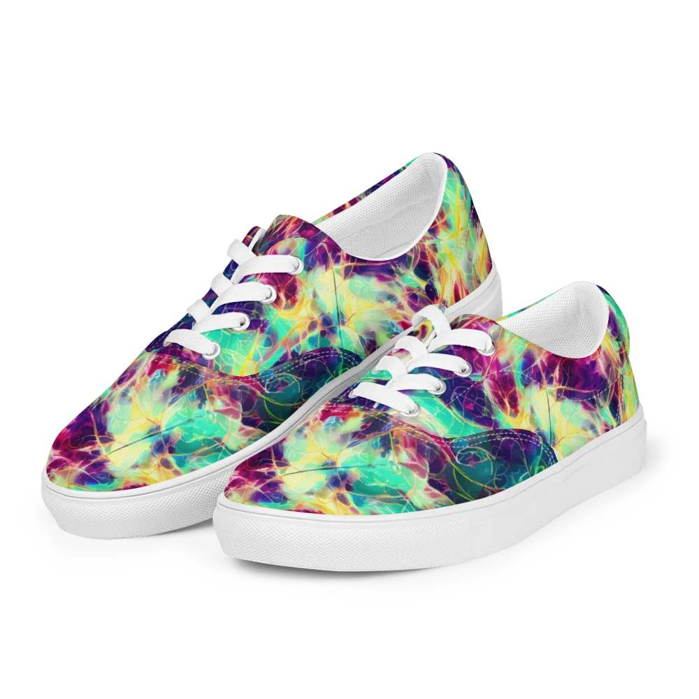 Velvet Radiance on Men's Lace-Up Canvas Shoes — Left Front